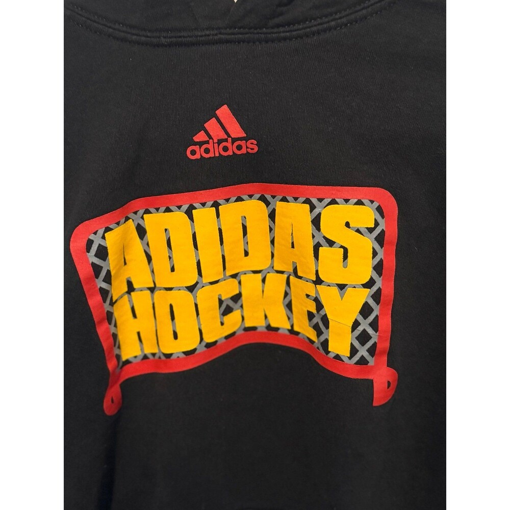 ADIDAS BRAND~Hockey Hoodie Sweatshirt, Men’s Size Small Black Clothing, Sports - Picture 2 of 6